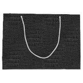 Der Blick der schwarzen realistischen Große Geschenktüte (Rückseite)