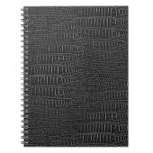 Der Blick der schwarzen realistischen Notizblock (Vorderseite)