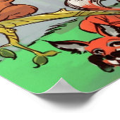 Der Blick der Wildtiere auf den Klimawandel witzig Poster (Ecke)