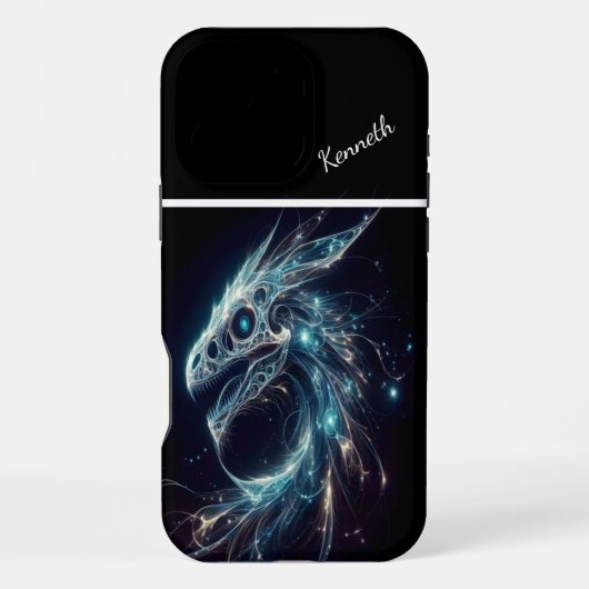 Der Blick des kosmischen Drachen iPhone Hülle (Rückseite)