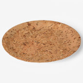 Der Blick des Macadamia-Korken-Knoten-Holz-Kornes Pappteller