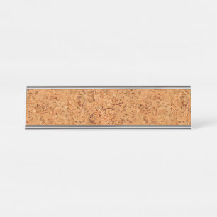Der Blick des Macadamia-Korken-Knoten-Holz-Kornes Schreibtischnamensplakette