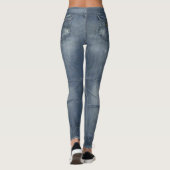 Der Blick des verblaßten Denims Leggings (Rückseite)