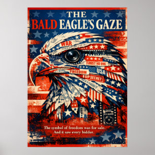 Der Blick des Weißkopfseeadlers Patriotische Kunst Poster