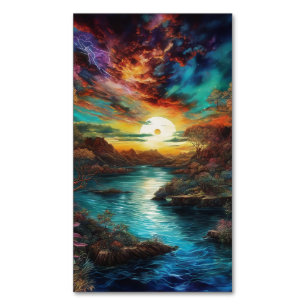 Der Blick vom neuen Planeten ist seltsam und unfam Magnetische Visitenkarte