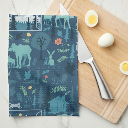 Der Blick von Alaskan Windows Küchentuch (Viertel Falte)