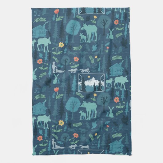 Der Blick von Alaskan Windows Küchentuch (Vertikal)