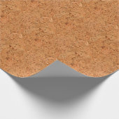 Der Blick von Macadamia Cork Burl Wood Grain Geschenkpapier (Ecke)