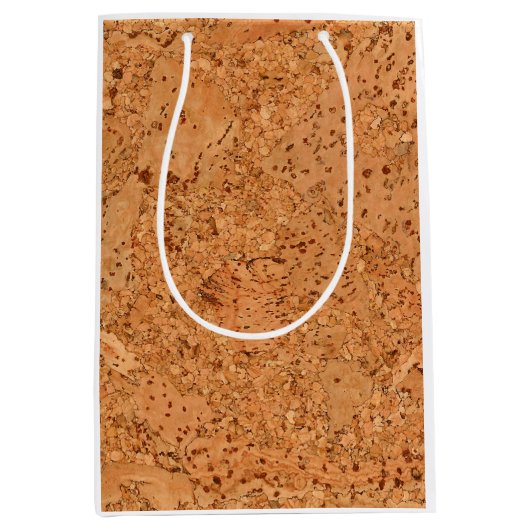Der Blick von Macadamia Cork Burl Wood Grain Mittlere Geschenktüte (Vorderseite)