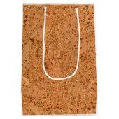 Der Blick von Macadamia Cork Burl Wood Grain Mittlere Geschenktüte (Rückseite)