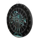 Der Blick von Neonlit herauf tropische Palmen Dartscheibe (Vorderseite rechts)