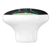 Der Blick von Neonlit herauf tropische Palmen Keramikknauf (Seitenansicht)