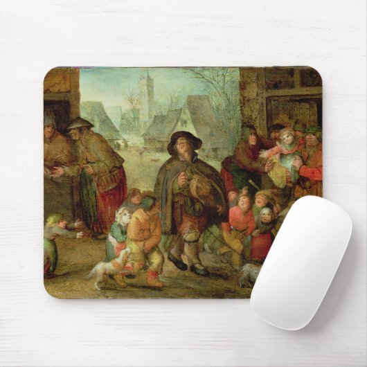 Der blinde Hurdy Gurdy Spieler Mousepad (Mit Mouse)