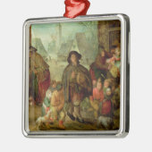 Der blinde Hurdy Gurdy Spieler Ornament Aus Metall (Links)