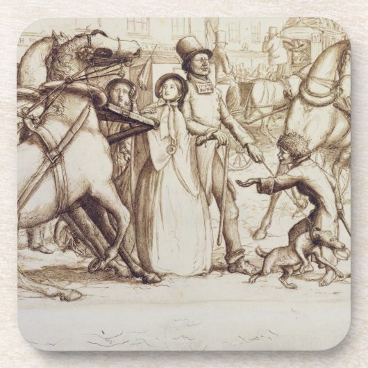 Der blinde Mann, 1853 (Stift, Tinte, Wäsche und Getränkeuntersetzer (Vorderseite)