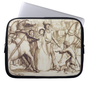Der blinde Mann, 1853 (Stift, Tinte, Wäsche und Laptopschutzhülle