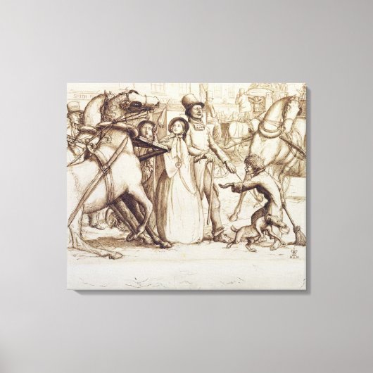 Der Blinde Mann, 1853 (Stift, Tinte, Waschwasser u Leinwanddruck (Vorderseite)