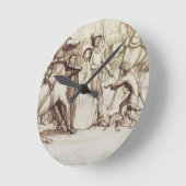 Der Blinde Mann, 1853 (Stift, Tinte, Waschwasser u Runde Wanduhr (Winkel)