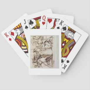 Der Blinde Mann, 1853 (Stift, Tinte, Waschwasser u Spielkarten
