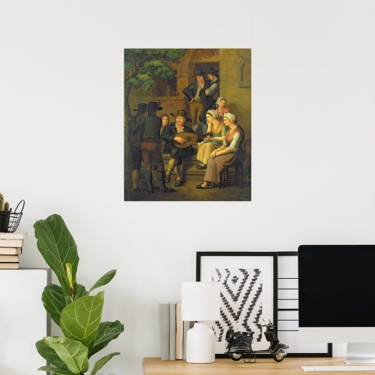 Der Blinde Sänger, 1828 Poster (Heimbüro)