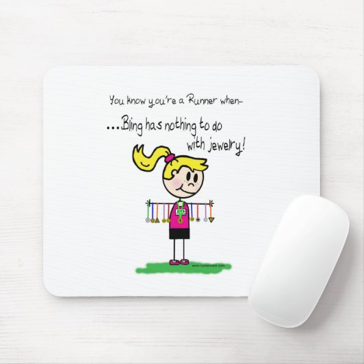 Der Bling des Läufers Mousepad (Mit Mouse)