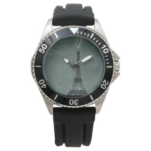 Der Blitz trifft auf den Eiffelturm Armbanduhr