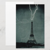 Der Blitz trifft auf den Eiffelturm Briefpapier (Vorne/Hinten)