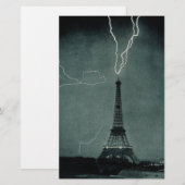 Der Blitz trifft auf den Eiffelturm Briefpapier (Vorne/Hinten)