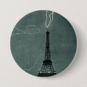 Der Blitz trifft auf den Eiffelturm Button (Vorderseite)