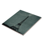 Der Blitz trifft auf den Eiffelturm Fliese (Seite)