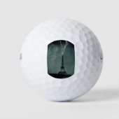 Der Blitz trifft auf den Eiffelturm Golfball (Vorderseite)
