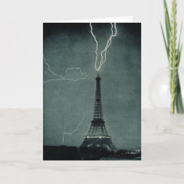 Der Blitz trifft auf den Eiffelturm Karte