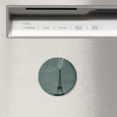 Der Blitz trifft auf den Eiffelturm Magnet (In Situ (Geschirrspüler))
