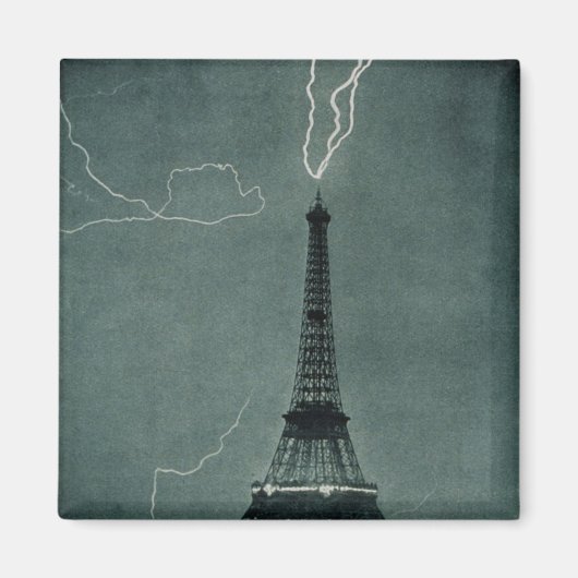 Der Blitz trifft auf den Eiffelturm Magnet (Vorne)