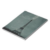 Der Blitz trifft auf den Eiffelturm Notizblock (Rotiert)