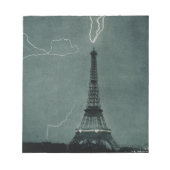 Der Blitz trifft auf den Eiffelturm Notizblock (Vorderseite)