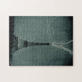 Der Blitz trifft auf den Eiffelturm Puzzle (Horizontal)