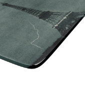 Der Blitz trifft auf den Eiffelturm Schneidebrett (Ecke)