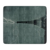 Der Blitz trifft auf den Eiffelturm Schneidebrett (Vorderseite)