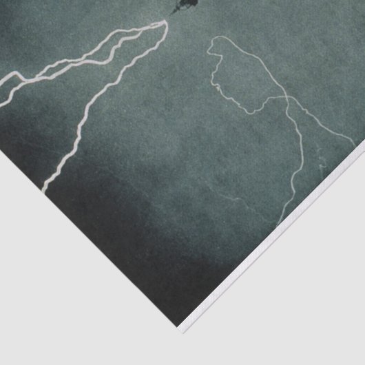 Der Blitz trifft auf den Eiffelturm Seidenpapier (Ausschnitt)