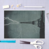 Der Blitz trifft auf den Eiffelturm Seidenpapier (Handwerk)