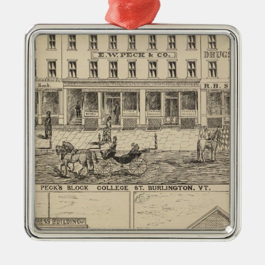Der Block des Pecks Ornament Aus Metall (Vorne)