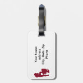 Der "Block Swimmingpool"-Tag Gepäckanhänger (Rückseite vertikal)