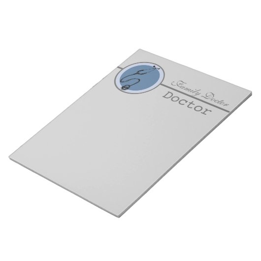 Der Blue Circle Stethoscope Doctor Notizblock (angewinkelt)