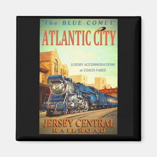 Der Blue Comet Train Square Magnet (Vorne)