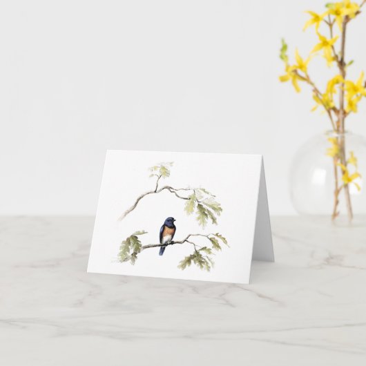 Der Bluebird des Glücks Karte (Gelbe Blume)