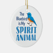 Der Bluebird ist mein Geisttier Keramik Ornament (Rechts)