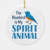 Der Bluebird ist mein Geisttier Keramik Ornament (Hinten)