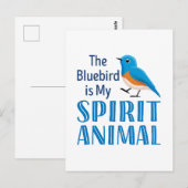 Der Bluebird ist mein Geisttier Postkarte (Vorne/Hinten)