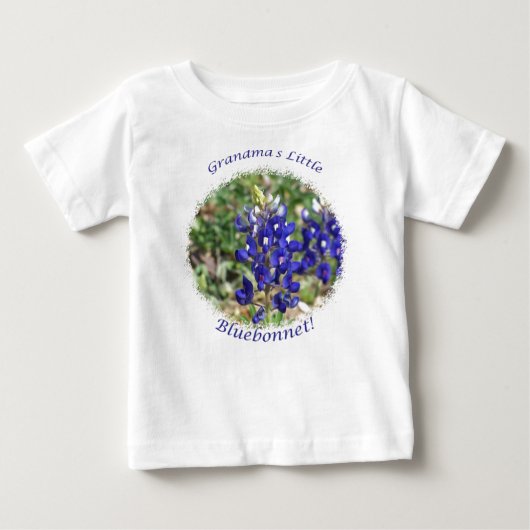 Der Bluebonnet-Baby-Shirt der Großmutter kleines Baby T-shirt (Vorderseite)